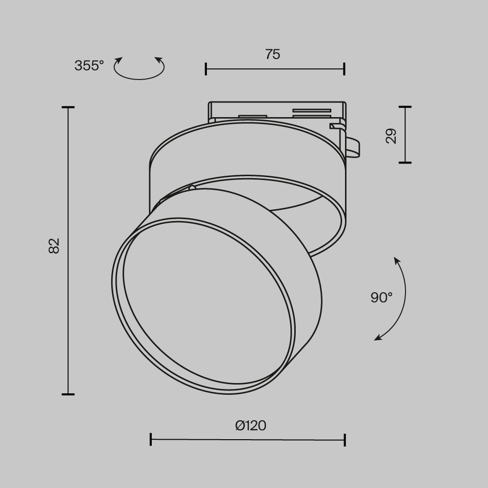 Трековый светильник Maytoni Technical TR007-1-18W3K-W4K