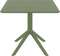 Стол пластиковый Sky 80х80 см, оливковый