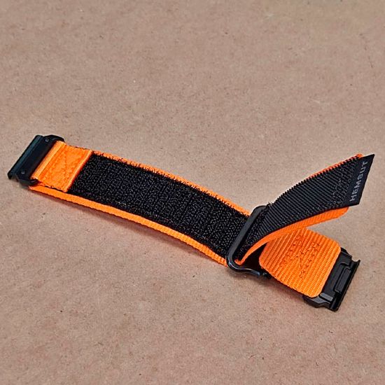 Нейлоновый ремешок Hemsut Rugged 26 мм для Garmin Fenix 7x 6x 5x, Tactix 7 Delta, Enduro 2, Instinct 2X быстросъемный (Оранжевый)