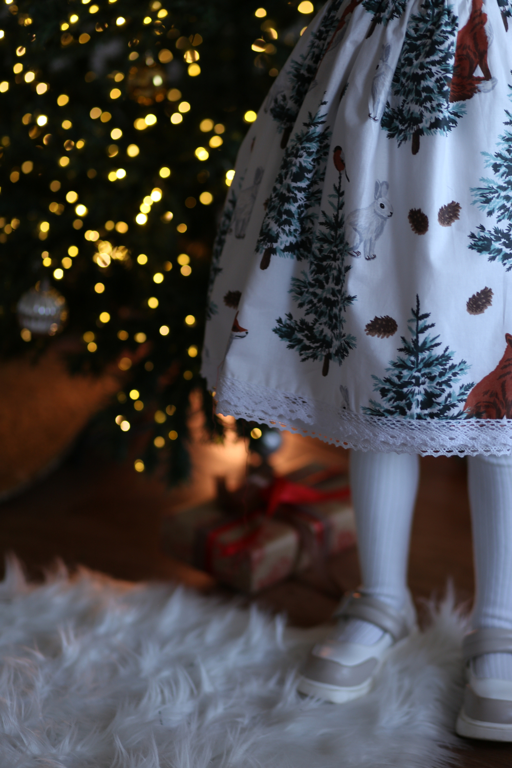 Платье «Лилия» новогодняя коллекция (лисы)