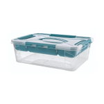 Ящик универсальный с замками и вставкой- органайзером "grand box", 390х290х124мм, 10л (голубой)
