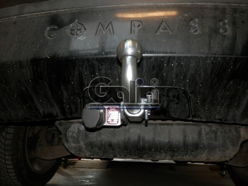 Фаркоп оцинкованный Galia J012C для Jeep Compass MK 2006-2011, Jeep Liberty 2006-2011(паспорт и сертификат в комплекте)(без электрики)