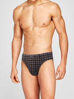 Набор из 2 трусов-слипов в клетку - черных и синих (Размер: L) (Цвет: черный с синим)