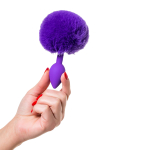 Фиолетовая анальная втулка 13см с фиолетовым пушистым хвостиком ToyFa ToDo Sweet Bunny 357014