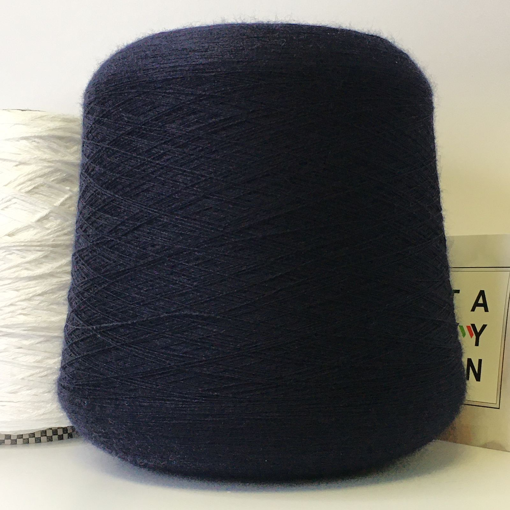 CASHWOOL - Zegna Baruffa; 100% меринос; 1500м/100гр; 2/30; тёмно-синий; ТОЛЬКО бобинки: 20, 45 гр