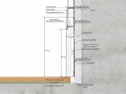 Скрытый плинтус усиленный Strong черный матовый, 3000x13,1x80 мм