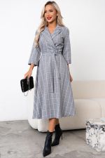 Платье в клетку (серый) Р11-1225/3 Nikol