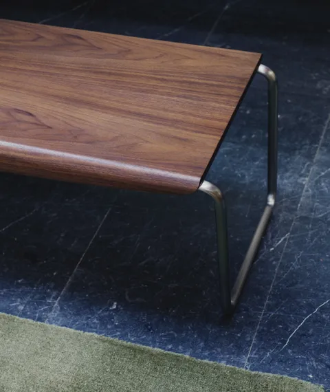 Скамья Tarsel 142х45 см, орех, сталь