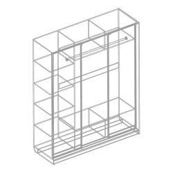 Шкаф-купе 3-х ств, 1800 (дуб баррик/перламутр), Велес, Туймазы