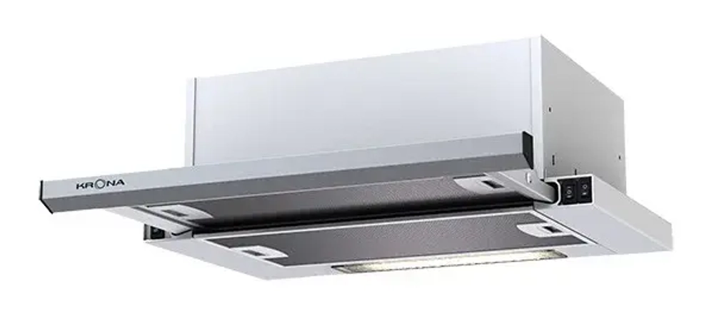 Встраиваемая вытяжка Krona KAMILLA slim 600 INOX ( 2 мотора)