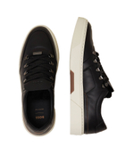 Кожаные кроссовки gary_tenn_lthk BOSS BLACK - черный(50500185)