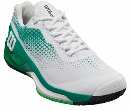 Мужские кроссовки теннисные Wilson Rush Pro 4.0 Clay - white/bosphorus/green