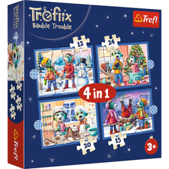 Puzzles - "4in1 (12, 15, 20, 24)" - “Trefliks Save Christmas, It’s Snowing for Trefliks”