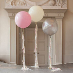 Baby girl pink&grey set (3 шара) +tassel