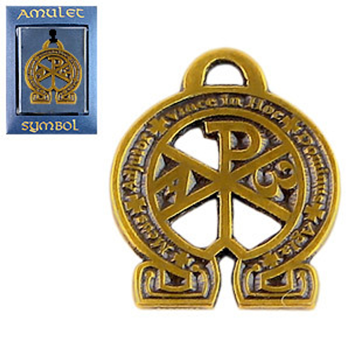 Амулет The Cult № 27 Альфа и Омега с личной монограммой Христа, латунь