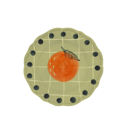 Тарелка десертная Bitossi Home Green Orange Green Dots (22.5 см)