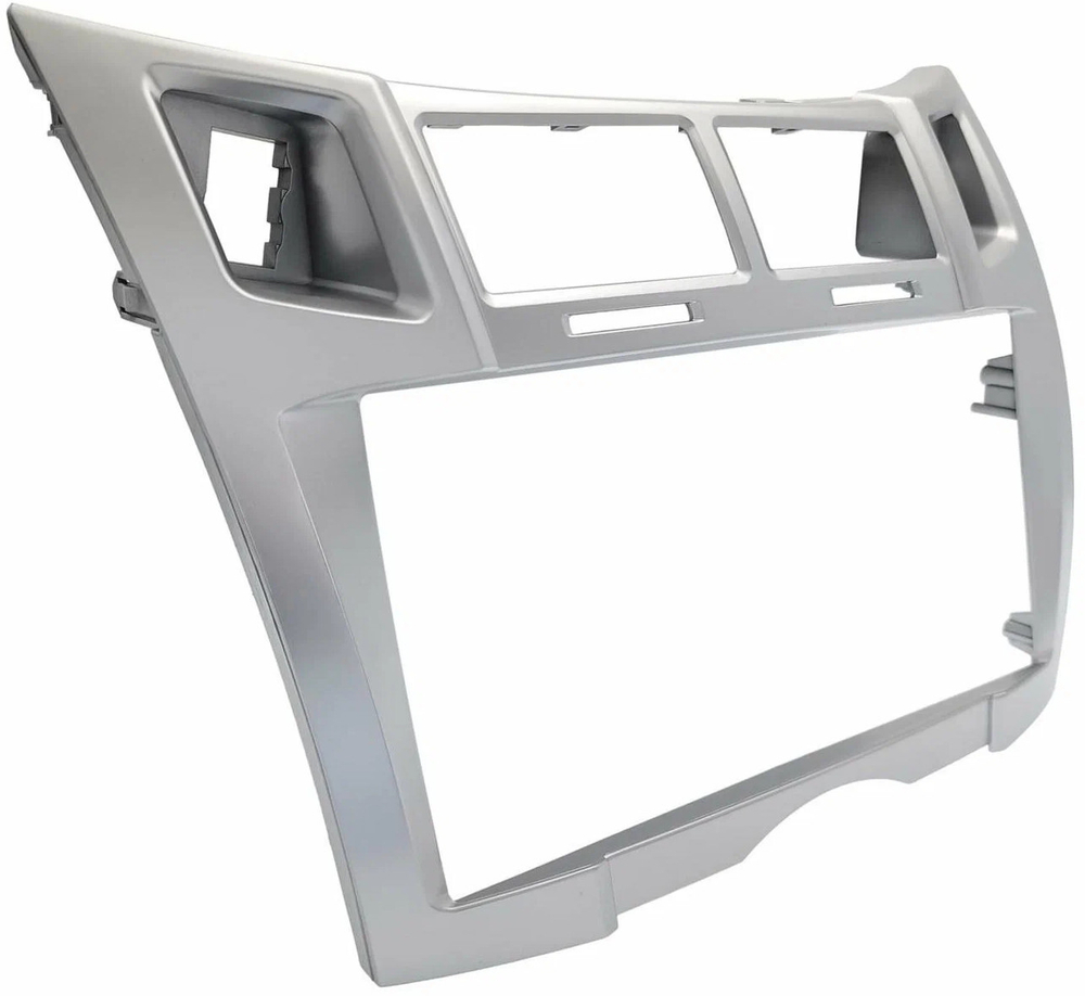 Магнитола для Toyota Vitz 2, Yaris 2 2005-2011 (рамка серебро тип 2) - Teyes CC3-2K-360 на Android 10, 2K QLED, 6Гб+128Гб, CarPlay, 4G SIM-слот, 4 камеры в комплекте