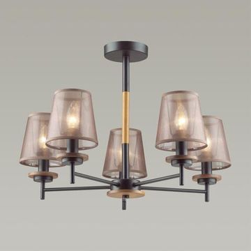 4498/5C COUNTY LN20 000 черный, дерево, коричневый Люстра потолочная E14 5*40W 220V BETSY