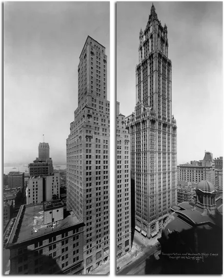 Модульная картина "Небоскребы мегаполиса"