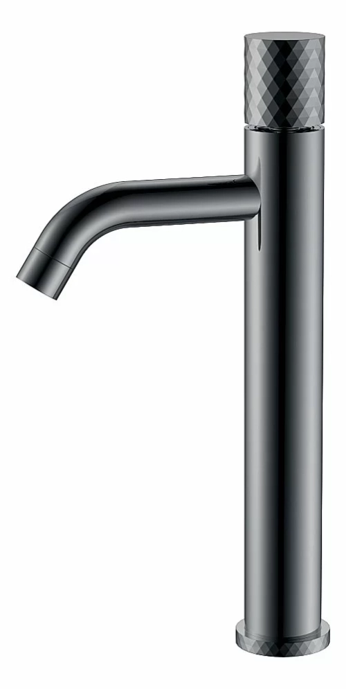 Смеситель для раковины Boheme Stick 122-SGM оружейная сталь/ручка DIAMOND