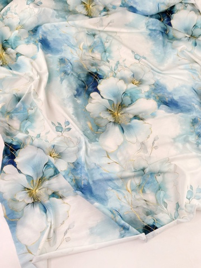 НЕЖНЫЕ ЦВЕТЫ - Кулирка с лайкрой, компакт пенье (ДЖ56 Маша)