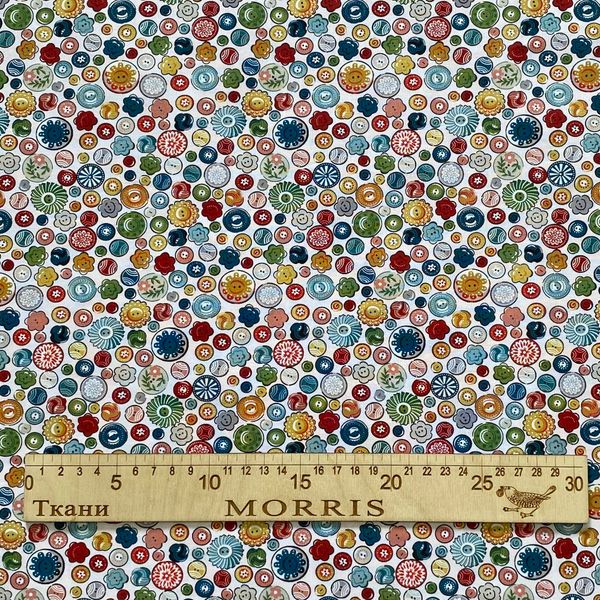 ПУГОВКИ,  хлопок Handmade Fabrics, отрез 45 см 2