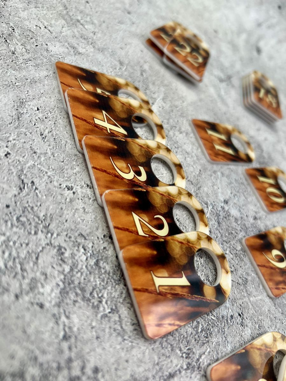 Номерки для ключей акрил 3х5 см