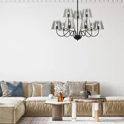 6570/12C MODERNI LN26 212 черный/дымчатый/металл/стекло Люстра потолочная G9 12*20W 220V SMOKY