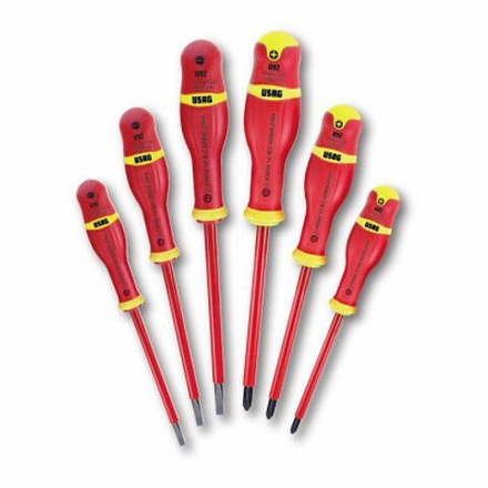 092 SH6 Набор из 6ти плоских отверток и крестообразных PHILLIPS, 1000 В, USAG (Италия)