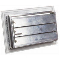 Решетка однорядная с фиксированными жалюзями  Р1-0-КРВ