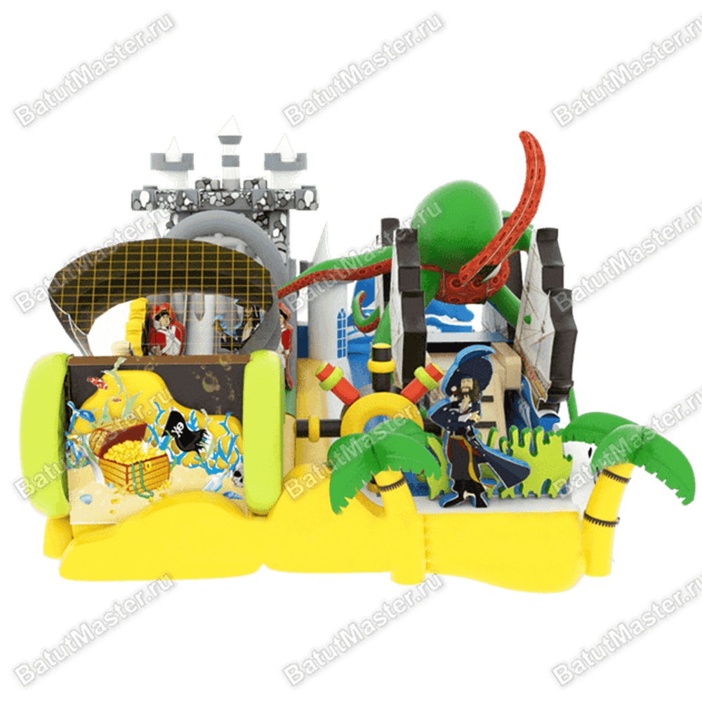 Надувная горка "Мир пиратов"