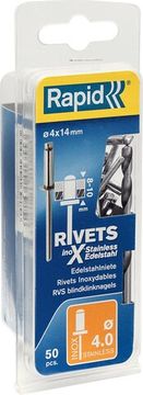 RAPID 4.0 х 14 мм, 50 шт, нержавеющая заклепка (5000395)