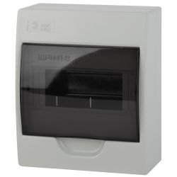 Корпус пластиковый навесной ЭРА SIMPLE ЩРН-П-08 IP41 прозрачная крышка белый | Корпуса пластиковые распределительные