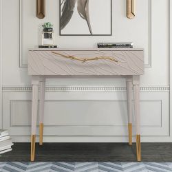 Консоль Арт Колор leaves Стайл Голд Серый агат