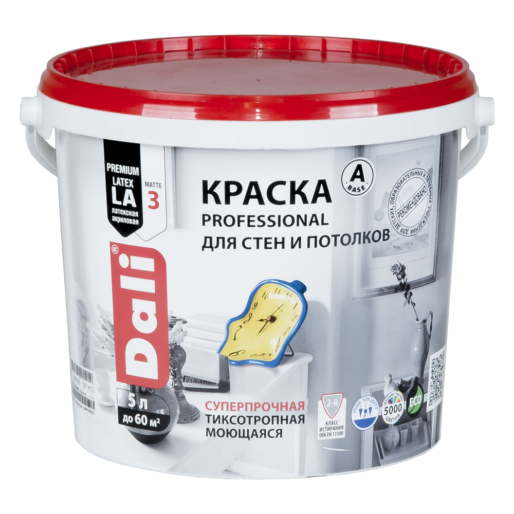 Краска интерьерная акриловая DALI PROFESSIONAL, База А, 5л.