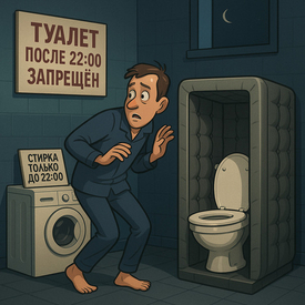 Запрет на пользование туалетом после 22-00
