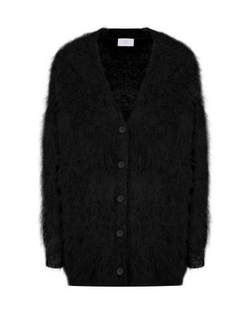 Кардиган на пуговицах из альпака черный