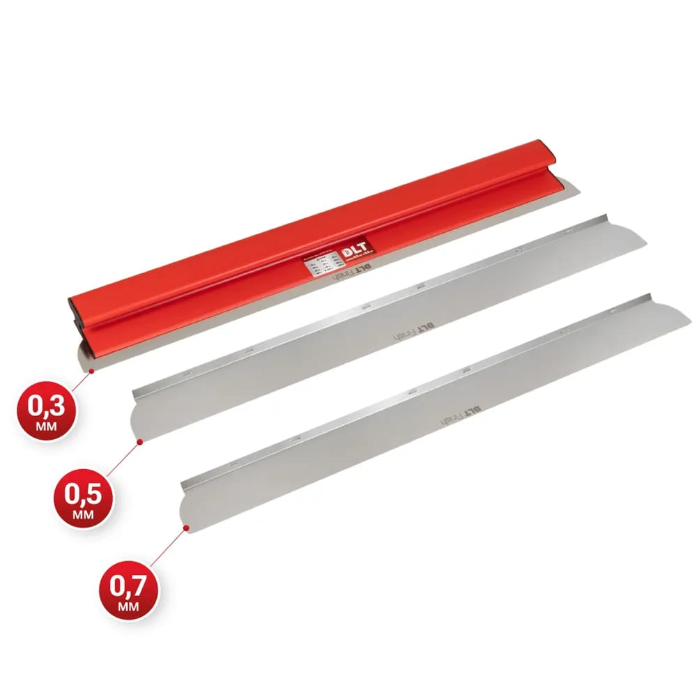 Шпатель малярный DLT Finish версия PRO, h-образный, 1000мм (лезвия 0,3;0,5;0,7мм), ABS пластик 1666