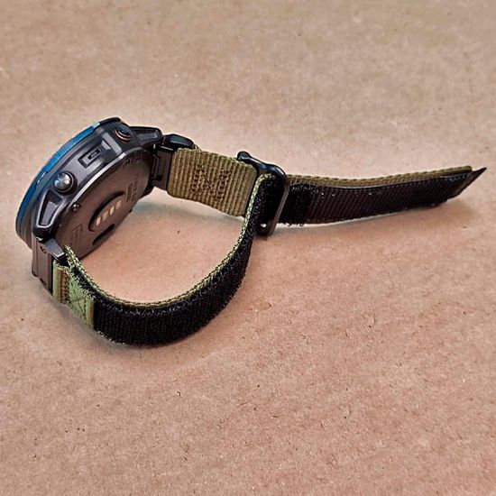 Нейлоновый ремешок Hemsut Rugged 26 мм для Garmin Fenix 7x 6x 5x, Tactix 7 Delta, Enduro 2, Instinct 2X быстросъемный (Хаки)