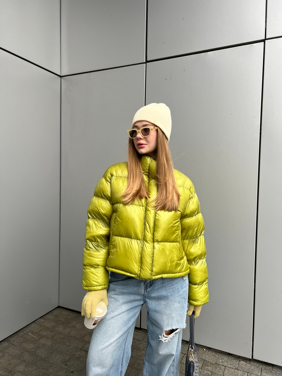 Пуховик Лак зеленое яблоко