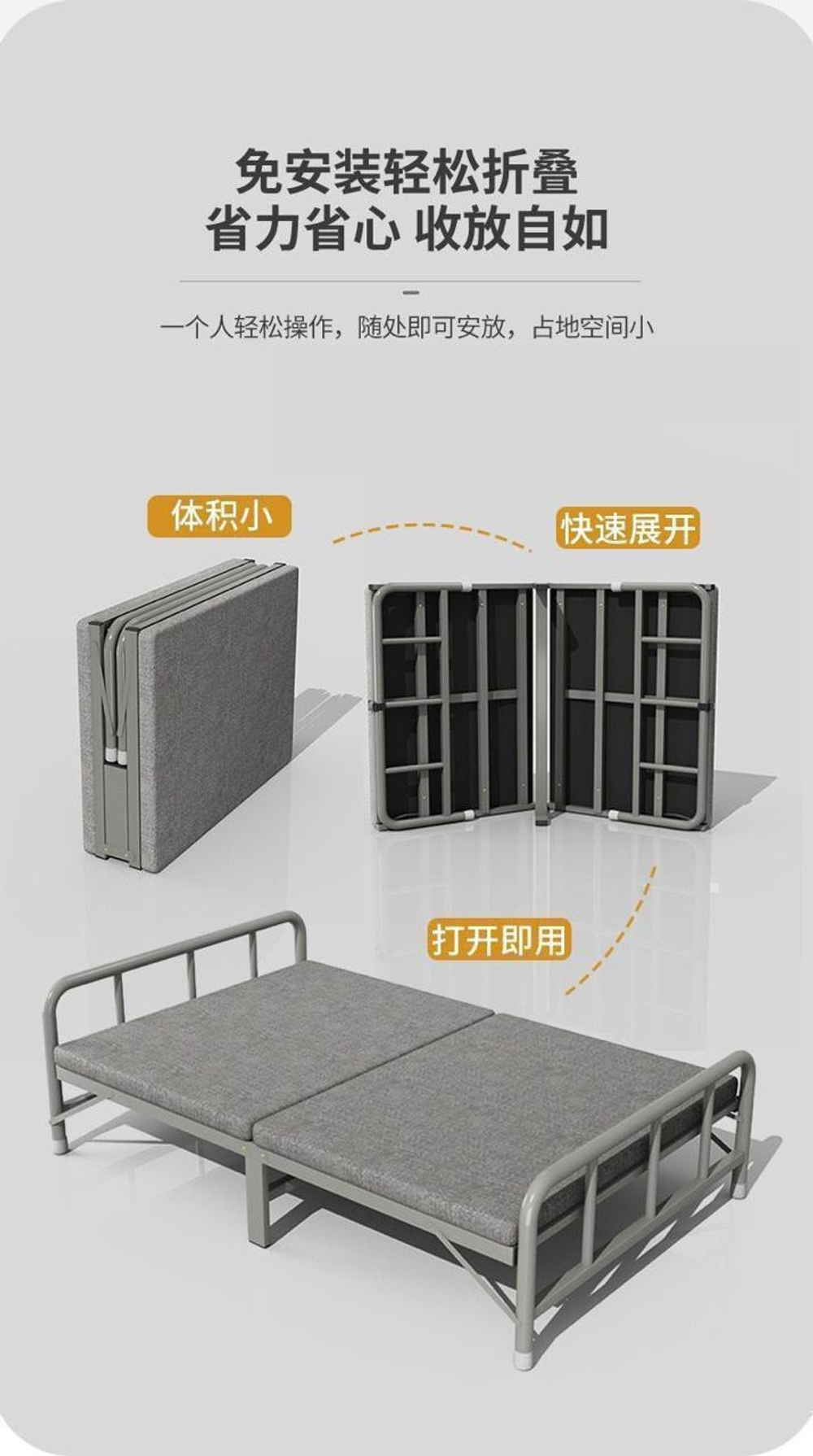 Складная кровать 120×190