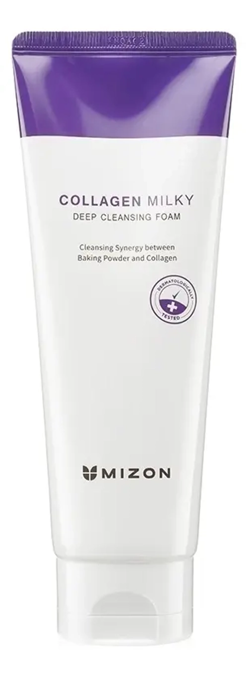 MIZON Глубокоочищающая пенка для умывания с коллагеном - COLLAGEN MILKY DEEP CLEANSING FOAM ,150мл