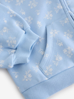 Толстовка с капюшоном на молнии для девочки Next E53-966, Голубой