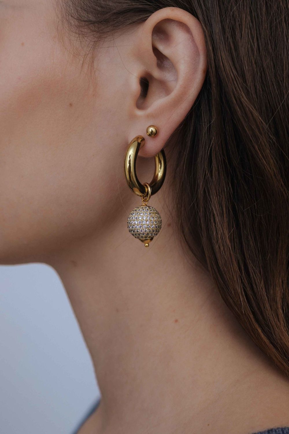 Подвеска Шар с инкрустацией 12 мм Подвеска Шар с инкрустацией 12 мм