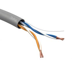 Кабель витая пара ЭРА U/UTP 2x2x24 AWG Cat5e CU PVC 305м | Электротовары