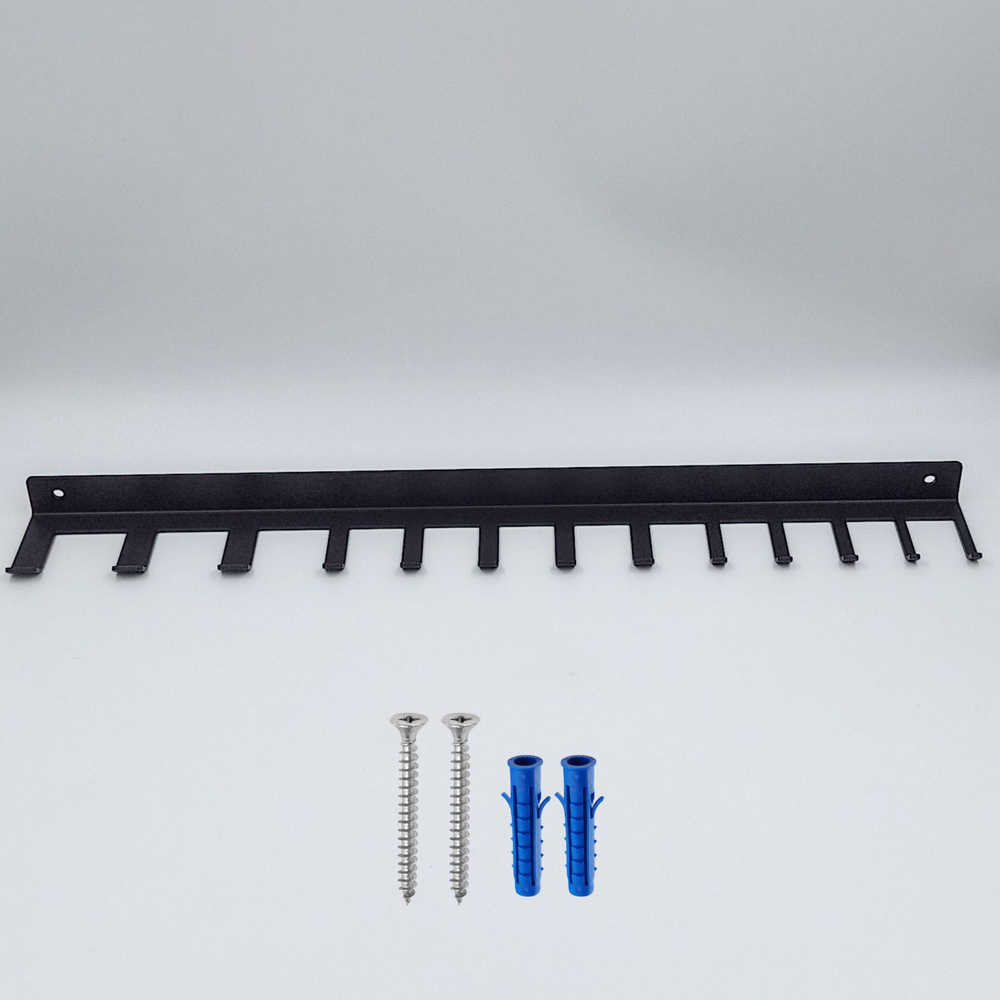 Держатель для хранения всех типов ключей 46см настенный черный