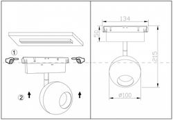 Светильник на штанге Maytoni Ball TR028-2-15W3K-W