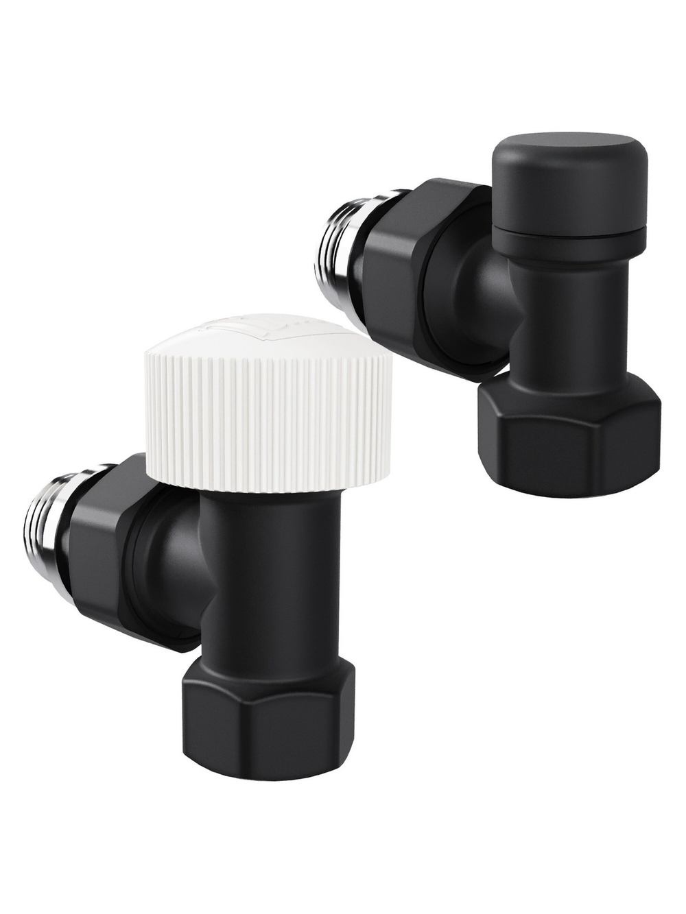 Набор термостатический угловой Royal Thermo Design 1/2"М30х1,5 (Черный)