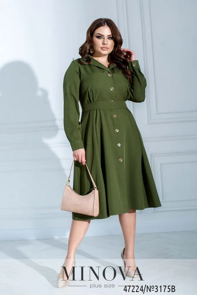 Платье 3175B-Хаки Minova