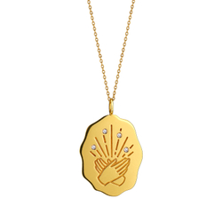 колье «молитва» овал с бриллиантами